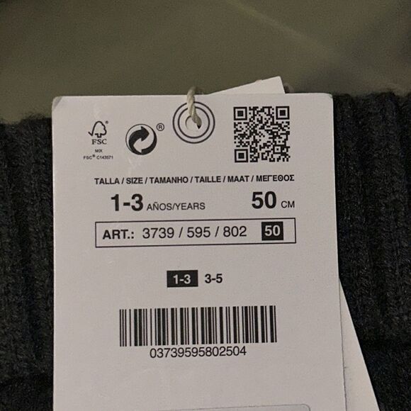 ZARA Kids | Gray | FAIR ISLE KNIT HAT - Picture 4 of 4